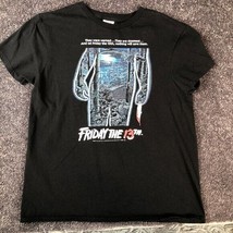Friday The 13th Shirt Womens Small Tee Black Jason Vorhees They Were Warned! - £8.06 GBP
