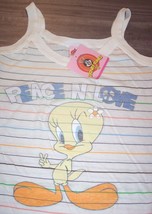 Women&#39;s Teen Looney Tunes Tweety Peace N Love Tank Top T-shirt Medium New - £15.62 GBP