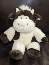 Brown White Cow Plush MTY International Stuffed Animal Toy - £26.53 GBP