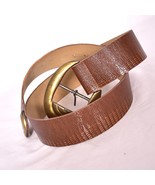 Brown 2 Inch Belt With Gold Buckle - $11.79