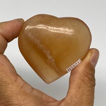 73.4g, 2.1&quot;x2.2&quot;x0.7&quot; Honey Calcite Heart Gemstones, Collectible @Pakistan,B2521 - £5.03 GBP