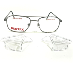 Pentax Safety Eyeglasses Frames BETA GUNMETAL Grey Square Full Rim 58-18-145 - £37.20 GBP