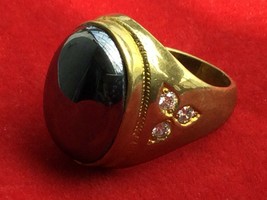 Magic Leklai Black Metal Charm Amulet Ring Top Protective Thai Lucky Talisman  - £15.72 GBP