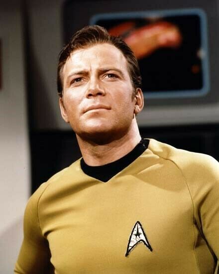 William Shatner iconic portrait as Captain Kirk Star Trek TV series 24x36 Poster