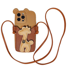Messenger Pouch Giraffe Silicone Phone Case for iPhone 13 - £22.38 GBP