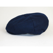 Mens Fashion Classic Flannel Wool Apple Cap Hat by Bruno Capelo ME902 Navy Blue image 4