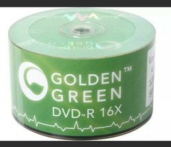 GoldenGreen 16x 4.7GB Logo Top DVD-R Blank Media - 50 Packs Disc - £13.51 GBP