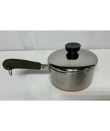 Vintage 1801 Revere Ware 1 Qt Sauce Pan Copper Bottom with Lid Clinton, ... - $297.67 MXN