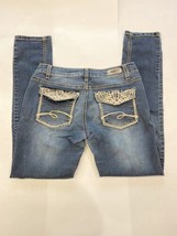 Justice Premium Girls Simply Low Super Skinny Dark Wash Bling Size 12.5 Jeans - £7.51 GBP