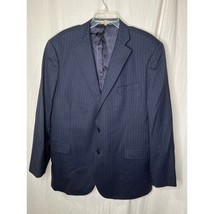 Brooks Brother 346 Navy Stripe Wool Academia Corporate Wedding Blazer 48 L - £30.90 GBP