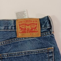 Levis 505 Men's Blue Cotton Denim Jeans Size W36 × L32 image 3