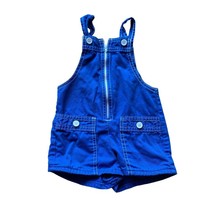 Vintage Toddler Overalls Size 3 Blue Shorts Montgomery Ward Zipper - $8.80
