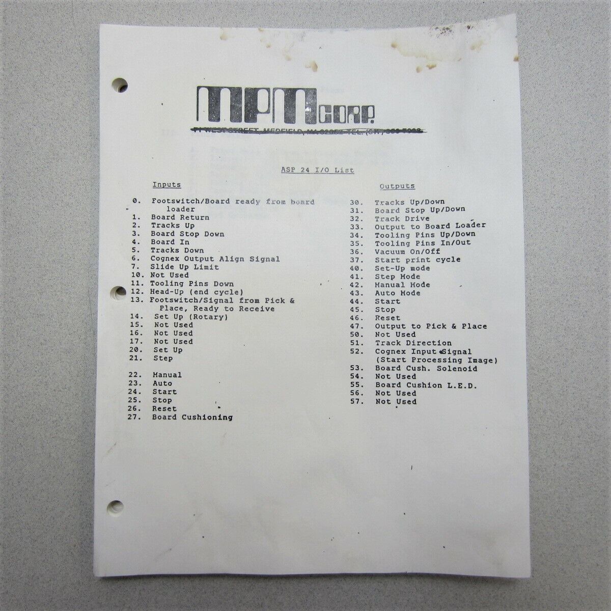 MPM Corp. ASP24 Automatic Screen Printer Manual - $25.30