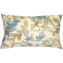 Pillow Decor - Linen Leaf Marine Throw Pillow 12x20 (PK1-0007-02-92) - £39.50 GBP