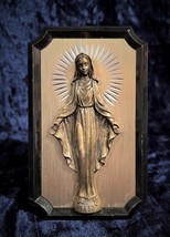 Antique Framed Brass Our Lady Of Grace Art From Italy - $8.00