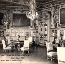c1920 Paris France Fontainebleau Palace #560 Louis XIII Salon Heliotype Postcard - £7.82 GBP