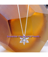 925 Sterling Silver Sparkling Herbarium Cluster Pendant Necklace Length ... - $21.88