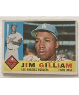 Jim Gilliam (d. 1978) Signed Autographed 1960 Topps Baseball Card - Los ... - £78.63 GBP