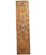Handmade vintage Art Deco Chinese runner 2.3&#39; x 9.9&#39; (70cm x 303cm) 1970... - $14,466.15 MXN