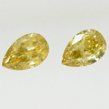 Pear Shape Diamond Pair Fancy Brownish Yellow Color Loose 0.74 TCW Polished VS1 - $785.00