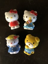 4 Mini Hello kitty Anime action figure collection PVC Toy Cake top - £15.81 GBP