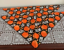 Set of Two Halloween Pumpkin Ghost Dog Bandanas MEDIUM LARGE Tie On Brand New - £8.37 GBP