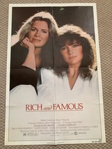 Rich and Famous 1981, Comedy/Drama Original Vintage One Sheet Movie Poster  - $49.49