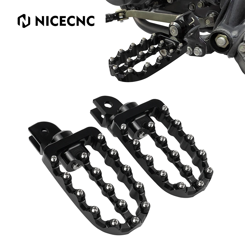 Cnc Motorcycle Footrest Foot Pegs Pedals Rests For Kawasaki KLR650 Klr 650 - £42.68 GBP+