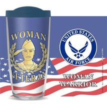 CU1058 Red White &amp; Blue U.S. Air Force Woman Veteran Premium Thermal, 16 oz - £13.50 GBP