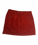 Womens Banana Republic Rust Orange Fall Corduroy Mini Skirt Size 6 - $25.71 CAD