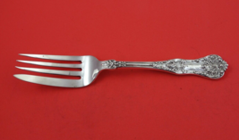 New King by Dominick and Haff Sterling Silver Cold Meat Fork massive 7 3/4&quot; - £100.32 GBP