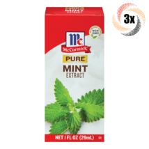 3x Packs McCormick Pure Mint Flavor Extract | 1oz | Non Gmo Gluten Free - £18.35 GBP