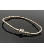 PANDORA 925 Sterling Silver - Vintage Minimalist Snake Chain Bracelet - ... - £76.11 GBP