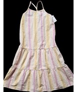 Osh Kosh ~ Girls&#39; Size 10 ~ Multicolored Striped ~ Tiered ~ Sleeveless D... - $28.05