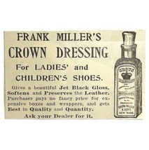 Frank Miller Shoe Crown Dressing 1894 Advertisement Victorian Polish 2 A... - $27.21 CAD