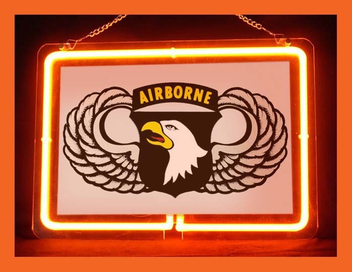 Primary image for US Army Military 101st Airborne Hub Bar Display Advertising Neon Sign