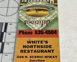Matchbook Cover  White’s Northside Restaurant  Frostproof, FL  gmg  Unst... - £9.87 GBP