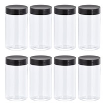 uxcell Round Plastic Jars with Black Screw Top Lid, 8oz/ 250ml Wide-mout... - $34.99