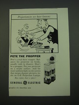 1956 General Electric Projection Lamps Ad - Pete the Propper - $18.49