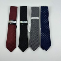 Alfani, Perry Ellis, Club Room Mens Lot of 4 Polyester Assorted Ties-OS - £21.75 GBP