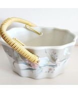Russ Berrie and Co Porcelain Mini Basket Vintage Floral Japan 4.5 x 3.5 ... - $27.41 CAD