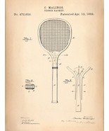 Decor POSTER of vintage Patent.Tennis racket.Room Office Home Art Design... - £10.49 GBP+