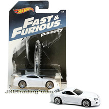 Year 2016 Hot Wheels Fast Furious 7 1:64 Die Cast Car 7/8 White '94 TOYOTA SUPRA - $34.99