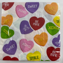 Vintage Party Creations 18 Sweet Sayings Conversation Hearts 2 Ply Lunch... - £10.27 GBP