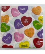 Vintage Party Creations 18 Sweet Sayings Conversation Hearts 2 Ply Lunch... - $12.86