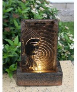 Fountain-Buddha/Spiral with LED-Light Fountain, Home Decor, Handmade Art - £85.65 GBP