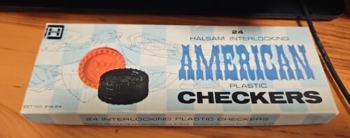 Vintage Halsam Interlocking American Plastic 24 Game Checkers - 614/24 - $9.89