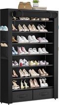 Oyrel Shoe Storage Cabinet 32 Pairs Organizer Shelf Tall Zapateras For S... - $46.96