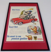 1955 Ethyl Corp Gasoline Framed 11x17 ORIGINAL Vintage Advertising Poster - £54.17 GBP
