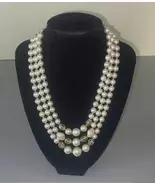 Pearl &amp; Czech Crystal Triple-Strand Necklace - $30.00